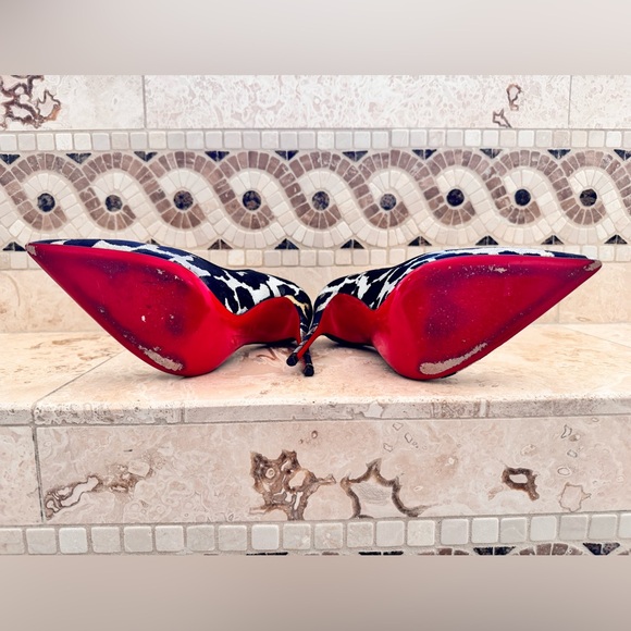 Louboutin Lurex Feline So Kate 120 Pumps in Black Gold - Picture 4 of 5